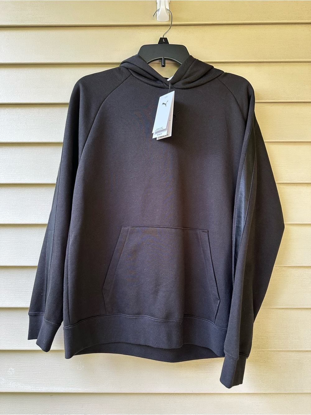 Puma Black Pullover Hoodie with Kangaroo Pocket